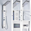 GobekUsa LED Rainfall Shower Panel System Black/Brushed Finish