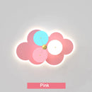 GobekUsa Kids Ceiling Chandelier - Colorful Acrylic Ballon White Pink Lamps with Remote Control