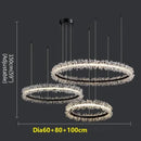 GobekUsa Crystal Gold Ring LED Chandelier for Home Decoration Luxurious Living Room Dining Bedroom