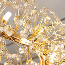 GobekUsa Gold Crystal Chandelier: Luxury LED Hanging Lamp for Living and Dining Room