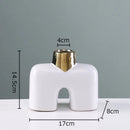 GobekUsa Gold Geometry Ceramic Vase Desk Decoration Modern Floral Room Decor Vase