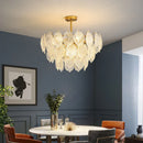 GobekUsa Leaf Glass Chandelier Pendant Light Luxury Dining Room Ceiling Fixture