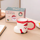 GobekUsa Lovely Christmas Socks Ceramic Mug Santa Coffee Cup Xmas Gift