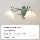 GobekUsa French Retro LED Flower Chandelier for Bedroom, Restaurant, Living Room