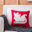 GobekUsa Christmas Snowflake Elk Embroidered Pillowcases - Festive Decorative Cushion Cover