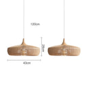 Wabi-Sabi Hollowed Wood Pendant Light in Brown
