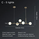 GobekUsa Copper Ceiling Chandelier for Home Decor Lighting