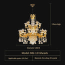 GobekUsa Jade Crystal Chandelier - Elegant European Style Living Room Lighting