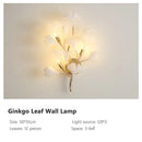 GobekUsa Gold Branches Chandelier with Porcelain Leaves Pendant Light - Luxury Living room Decor