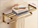 GobekUsa Antique Bronze Bathroom Accessory Set: Shelf, Towel Rack, Holder, Brush, Hanger, Hook