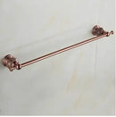 GobekUsa Brass & Jade Rose Gold Bathroom Set: Paper Holder, Towel Bar, Soap Basket