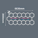 GobekUsa Hexagon Ceiling Light 6500K for Car Wash Beauty Garage Wall with Honeycomb Design