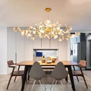 GobekUsa Ginkgo Chandelier Villa Duplex Pendant Light for Living Room & Hotel Lobby