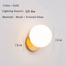 GobekUsa Glass Ball LED Wall Lamp for Bedroom Living Room Indoor Lighting