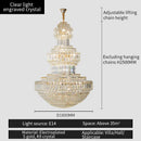 GobekUsa Crystal Duplex Decorative Luxury Lighting for Hotel Lobbies and Living Rooms