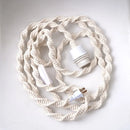 GobekUsa Hemp Rope LED Pendant Lamp with E27 Base for Boho Industrial Farmhouse Decor