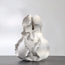 GobekUsa Ceramic Wavy Flower Vase - Home Decoration and Storage Organization