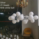 GobekUsa Glass Ball LED Chandelier Pendant for Living Dining Room