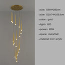 GobekUsa LED Staircase Chandeliers: Modern Luxury for Living Room, Hall, Villa.