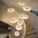 GobekUsa Lotus Leaf Chandelier: Modern Nordic Design for Living Room, Bedroom, Attic.