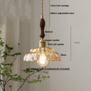 GobekUsa Amber Flower Glass Pendant Light LED Kitchen Decor Home Reading Room