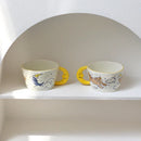 GobekUsa Bear Moon Ceramic Mug: Cute Hand Painted Coffee Cup for Kitchen Drinkware