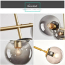 GobekUsa Glass Ball LED Pendant Light Modern Chandelier for Living Room Decor