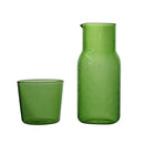 GobekUsa 550ml Bedside Water Carafe and Glass Set in Blue, Amber, Teal, Grey Glass