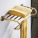 GobekUsa Brass Bathroom Hardware Set: Shelf, Toilet Brush Holder, Paper & Towel Holder