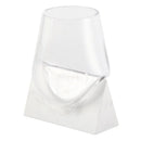 GobekUsa Abstract Glass Vase with Marble Base for Home Decoration