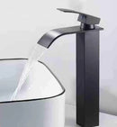 GobekUsa Gold Bathroom Faucet: Brass Rose Gold Basin Waterfall Mixer Tap
