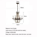 GobekUsa Crystal Chandelier: Elegant Iron Art Pendant for Dining Room, Living Room, and More