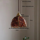 GobekUsa Crystal Glass LED Pendant: Tiffany Style Hanging Light for Living Room