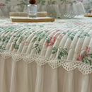GobekUsa Lace Ruffles Bed Skirt Set with Pillowcases for 1.2-2M Beds