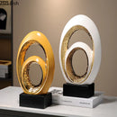 GobekUsa Gold Abstract Art Sculpture Desk Ornaments Minimalism Aesthetics Decor