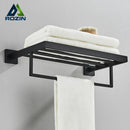 GobekUsa Black Towel Rack Bar 40cm SUS304 Modern Gold Cloth Holder Wall Mounted