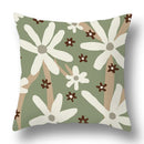 GobekUsa Green Plants Geometric Print Pillow Cover - Home Sofa Cushion Cover