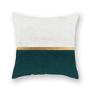 GobekUsa Geometric Leaf Flower Pillowcase Teal Blue Sofa Car Home Decor Throw Cover