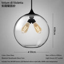 Handmade Glass Nordic Pendant Light With Chrome Finish