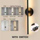 GobekUsa 360° Rotation LED Wall Lights for Sofa Background, Black Wall Sconce Fixtures