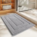 GobekUsa Geometric Flocked Bath Mat Thicken Super Absorbent Anti-slip Bathroom Rug.