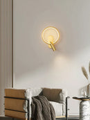 GobekUsa Brass Copper LED Reading Wall LampLuxury Living Room Background Wall Spotlight