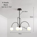 GobekUsa Glass Ball Pendant Chandelier with LED for Dining Living Bar Kitchen Island
