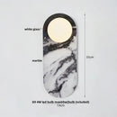 GobekUsa Glass Globe LED Wall Lamp: Modern Nordic Stone Bathroom Mirror Light