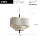 GobekUsa Japanese Fabric Chandelier Retro Style Pendant Light for Living Room, Bedroom, Restaurant, Hotel