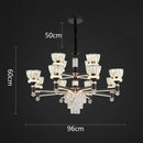 GobekUsa Crystal Chandelier Pendant Light for Living and Dining Room Luxury Home Decor