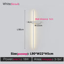 GobekUsa Black Long Strip Wall Lamp - Modern Minimalist Bedroom Living Room TV Wall Light