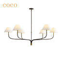 Coco French Minimalist Fabric Branch Chandelier