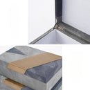 GobekUsa Grey Marble Pattern Leather Storage Box Jewelry Container Desktop Organizer