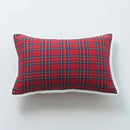 GobekUsa Christmas Plaid Print Pillow Case Set - Festive Holiday Home Decor
